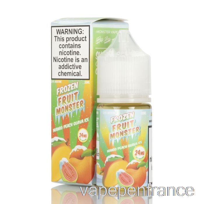 Goyave à La Pêche à La Mangue Glacée - Sels De Monstre Aux Fruits Surgelés - Stylo Vape 30 Ml 24 Mg